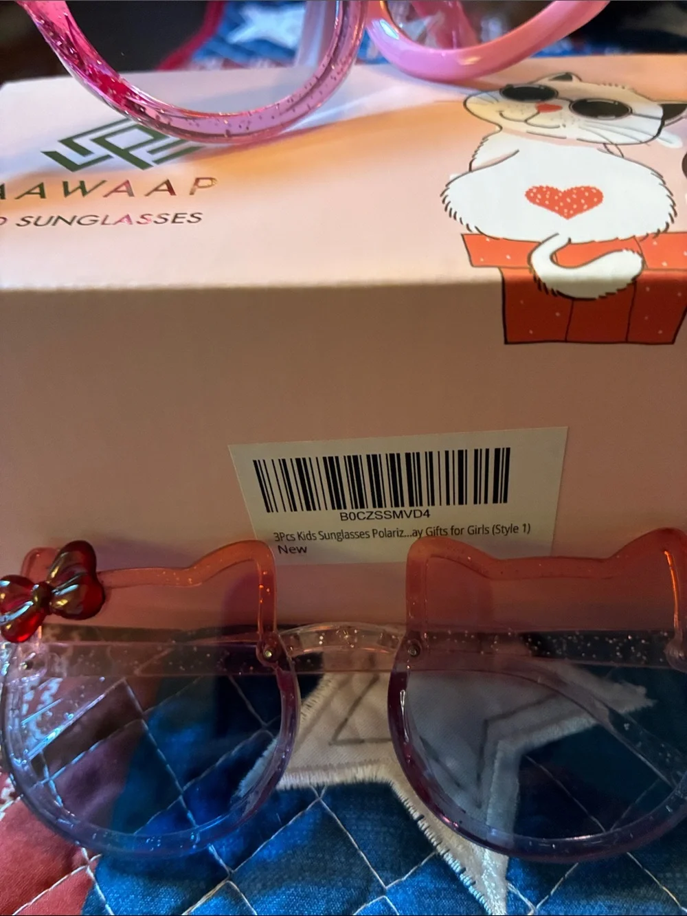 Pink Bow & Heart Kids Sunglasses — Cute Pink Frames with UV Lenses